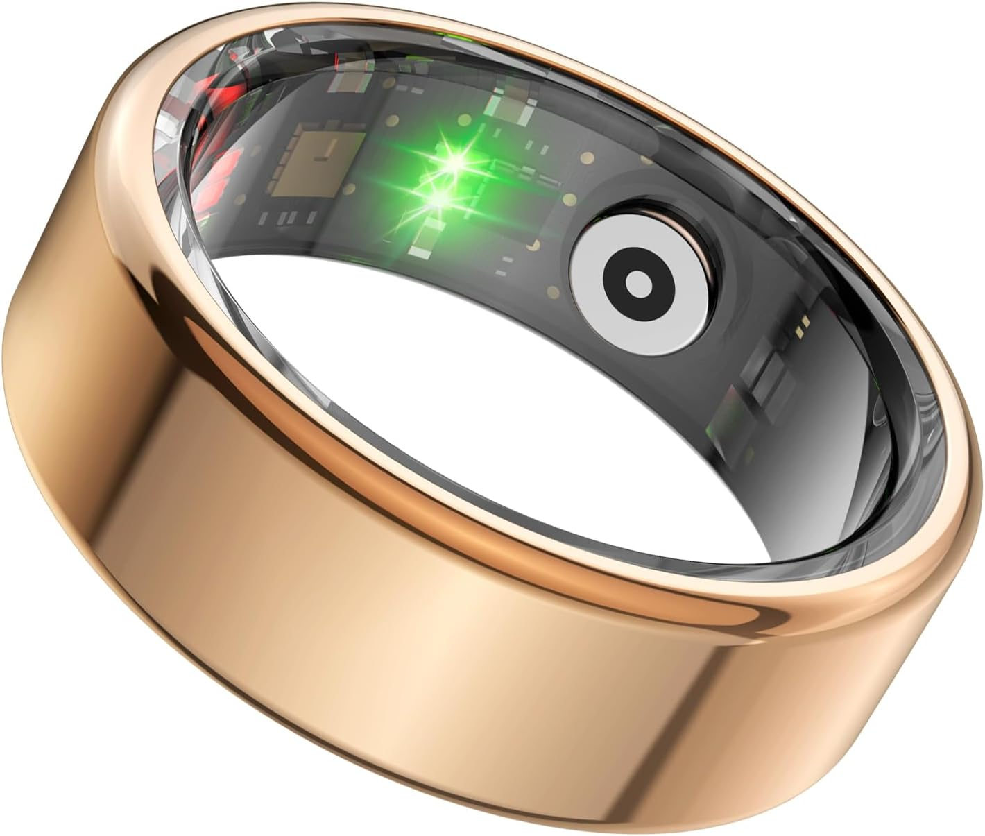 Smart Ring with Fitness Tracker Bluetooth Wearable Step Tracking Electric Book Page Turning Camera Remote Control for Ios Android Rose Gold image number 2