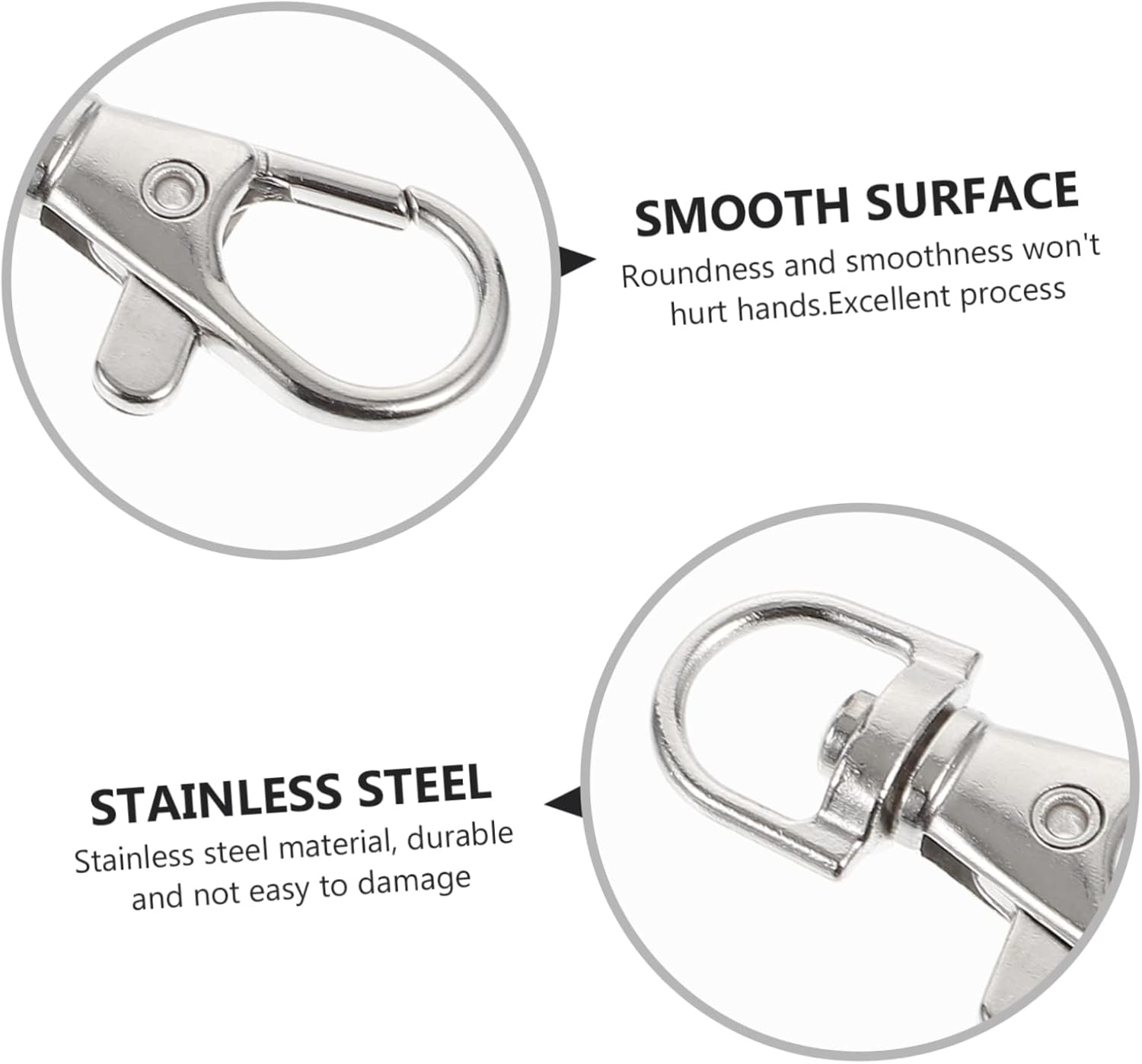 VANZACK 20Pcs Stainless Steel Bird Cage Door Buckle Locks for Birds Prevent Escape Strong Resistant Cage Accessories for Parrots image number 5