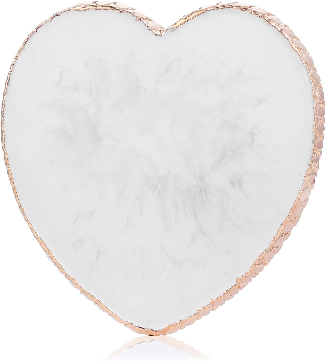 Resin Nail Art Palette Nail Mixing Palette Polish Color Mixing Plate Golden Edge Nail Holder Display Board Heart Shape Cosmetic Mixing Tools image number 3