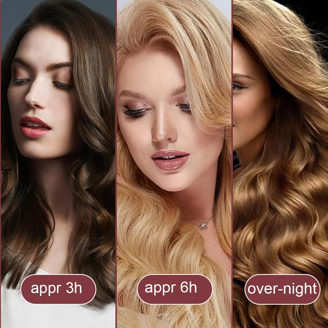 ZEPIQOR Curls without Heat, 3-Piece Heatless Curls Set Curlers, Non-Slip Heatless Curls, Heatless Curls Silk Hair Curler for Short, Medium, Long Hair Girls, DIY Overnight Curls (Black) image number 3