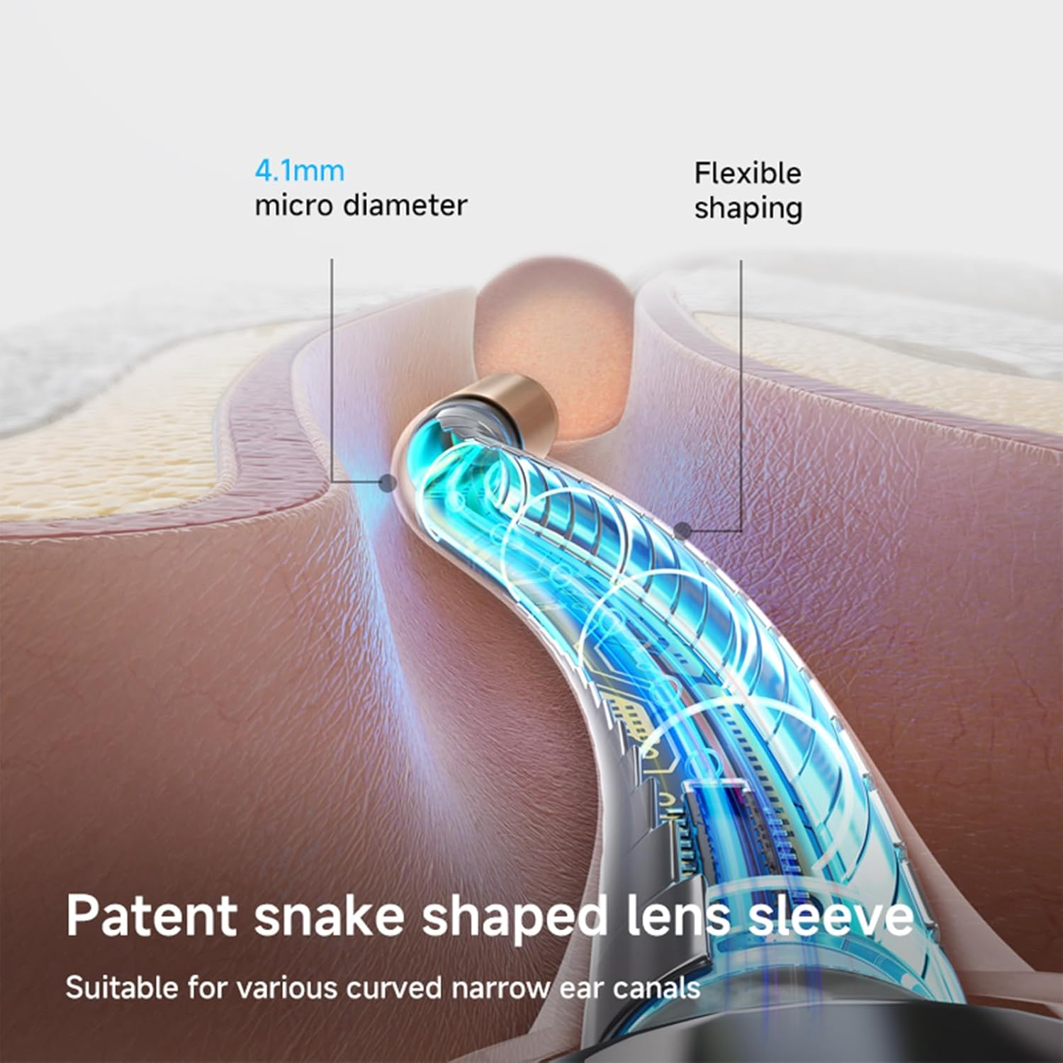 Removal Tool Camera, Wireless Smart Visual Ear Cleaning Kit with 13-Piece Tips, HD Camera Ear Otoscope with Tweezers, Earsight plus B31R Earwax Cleaner for Wet and Dry Ear image number 4