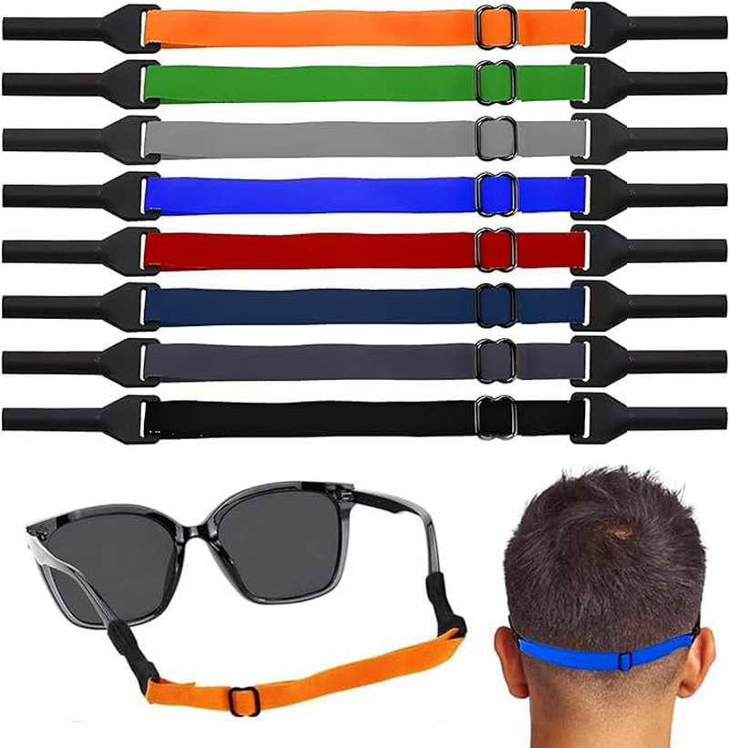 Glasses Strap Sunglasses Strap Glasses Chain Adjustable Eyeglasses Retainer Strap, Glasses Straps Holder Anti-Slip, Glasses String Cord Universal Eyewear Holder for Men Women 8 Pack image number 1