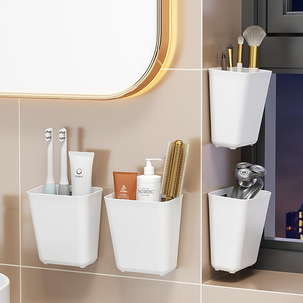 Tongke 5 Pack Kitchen Cabinet Door Storage Box, Wall Mount Storage Organizer Containers, Multi-Purpose Kitchen Organization System image number 1