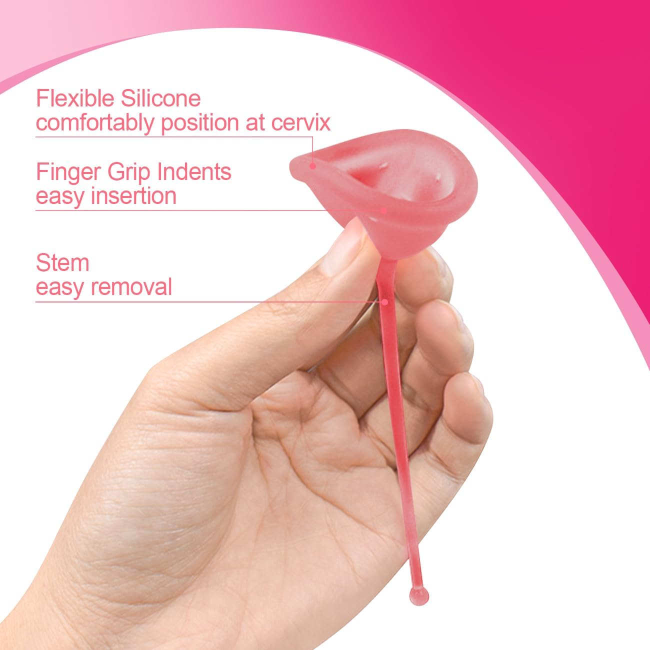 Cervix Sperm Cup,Pink image number 5