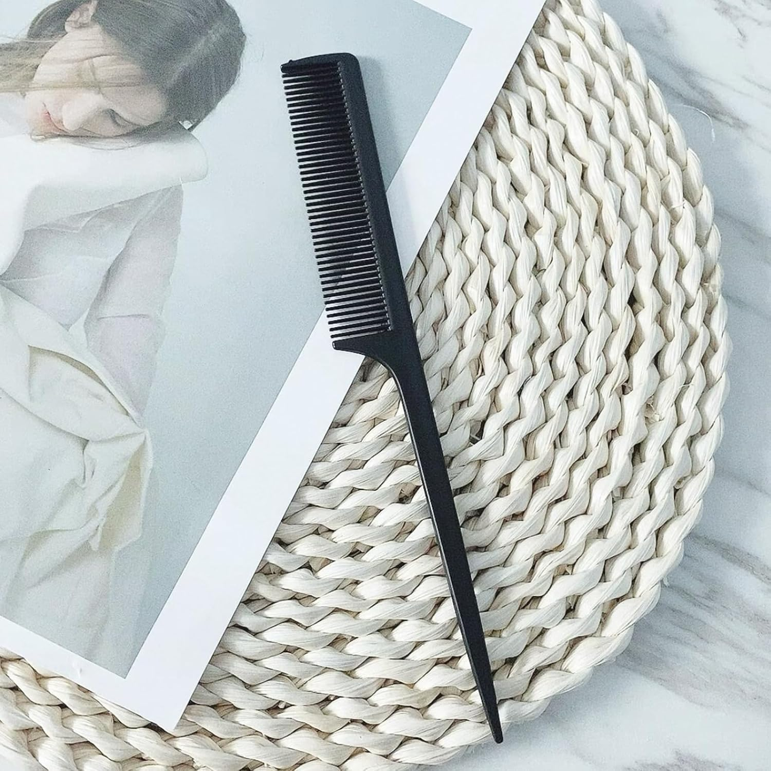 LIANRISES Dandruff Comb, Scalp Sweep Comb for Dandruff Remover, Scalp Cleaning Comb for Women and Men, Hollow Design, anti Static, Clean Hair Press Comb with Tail Comb image number 5