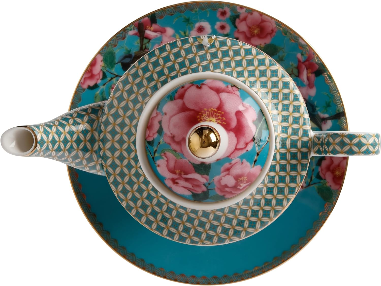 Maxwell & Williams Teas & C'S Silk Road Tea for One with Infuser 380ML Aqua Gift Boxed image number 2