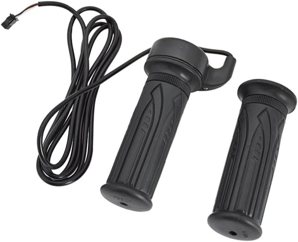 Poemtian Electric Bike Speed Throttle, E-Bike Twist Throttle, 12V to 72V Throttle Handle Grip, Easy to Install and Remove Electric Scooter Twist Speed Throttle for 22.2Mm Handlebar