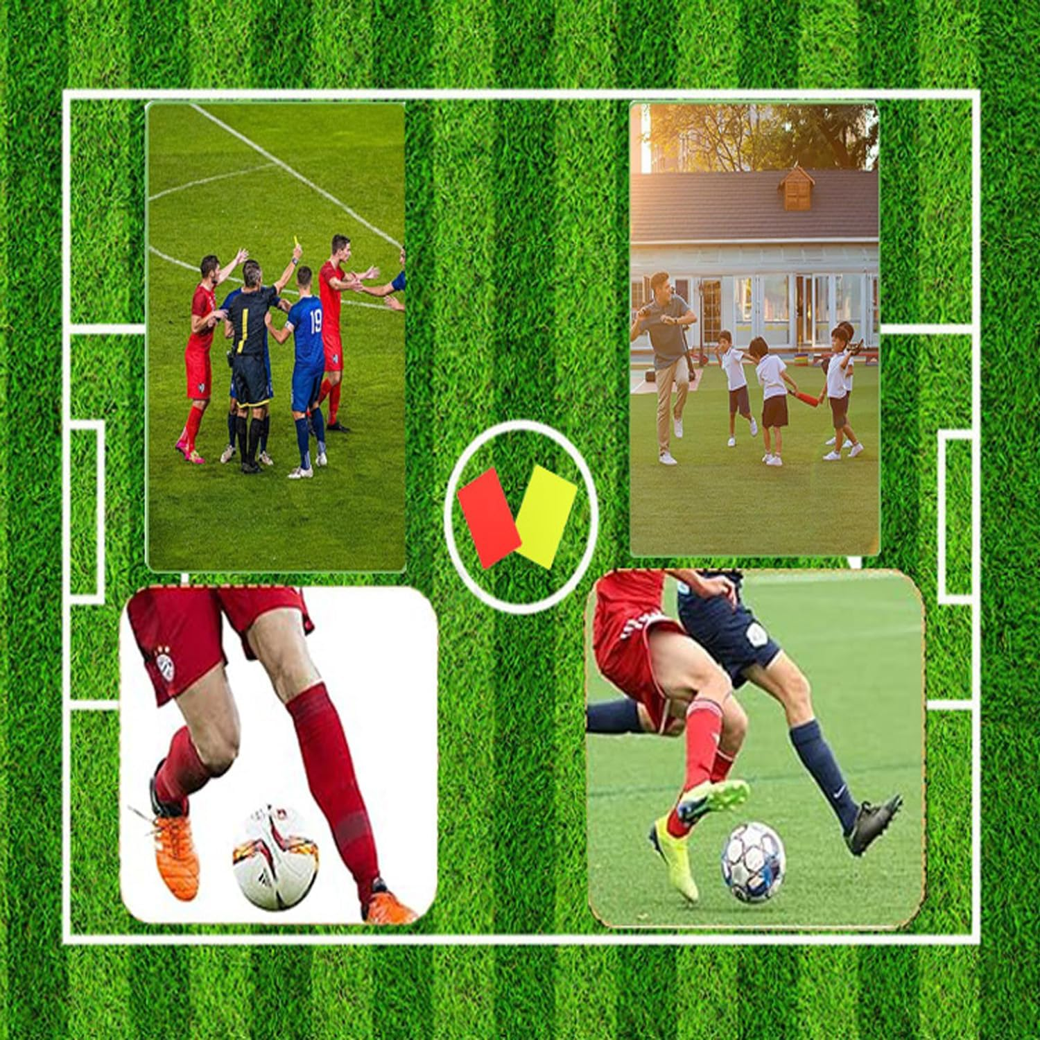 Football Referee Card Set, Soccer Match Football Match Referee Essentials, 4 Piece Soccer Red and Yellow Card Coach Whistle with Wallet Scoreboard Pencil, Soccer Match Referee Penalty Cards image number 4