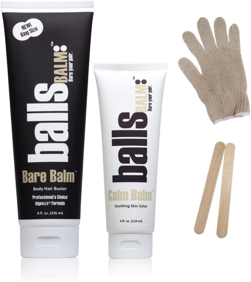 The Bare Pair King Kombo - Body Hair Management System (W/Exfoliating Glove) image number 2
