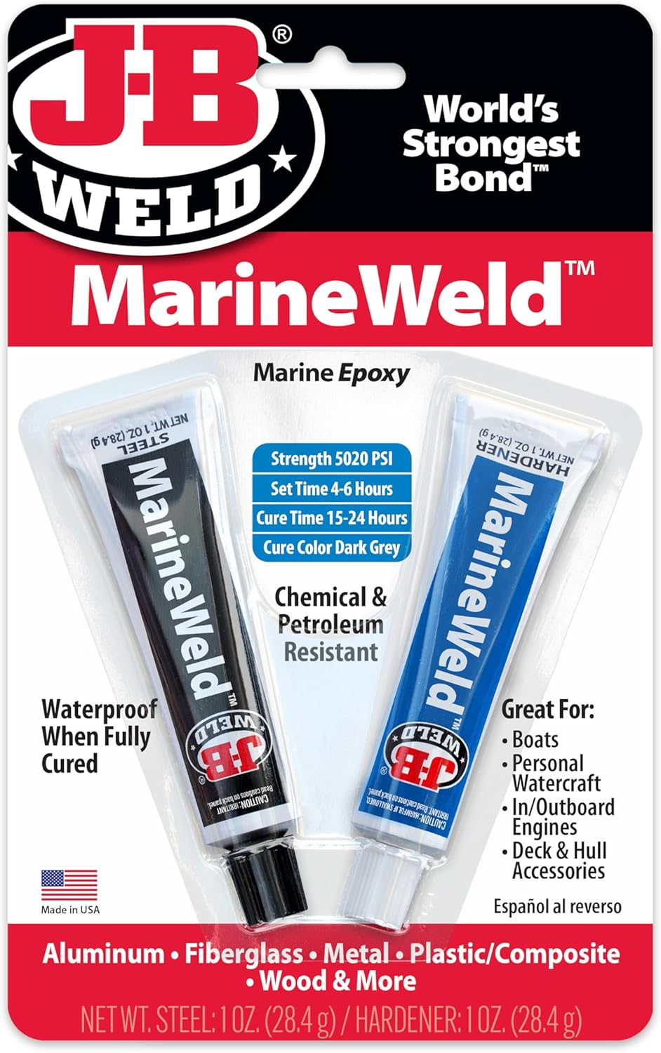 J-B Weld 50172 25 Ml. Marineweld Syringe - 2 Oz