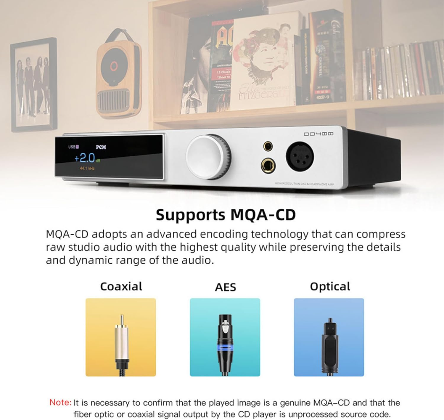 SMSL DO400 Full Balanced DAC Headphone Amp, ES9039MSPRO XMOS-XU316 USB DAC, Bluetooth 5.1 LDAC, Usb/Aes/Opt/Coax MQA DAC, IIS Input DAC, 4.4Mm/6.35Mm/4-Xlr Headphone Amps with Remote Control (Silver) image number 5