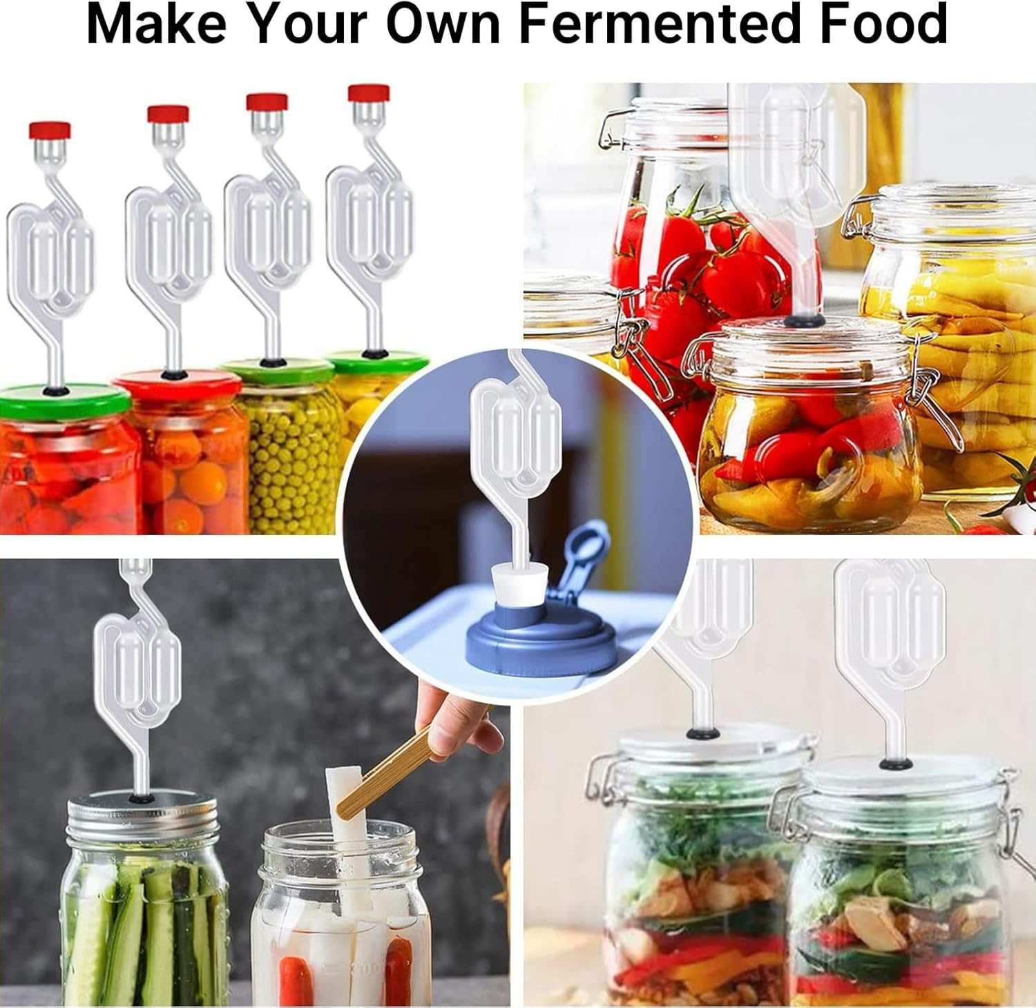 Lyvixora 3 Sets Twin Bubble Fermentation Airlock - Premium Brewing Airlocks for Home Beer, Wine & Pickle Making, with Non-Return Valves, Essential Home Brew Accessory image number 3