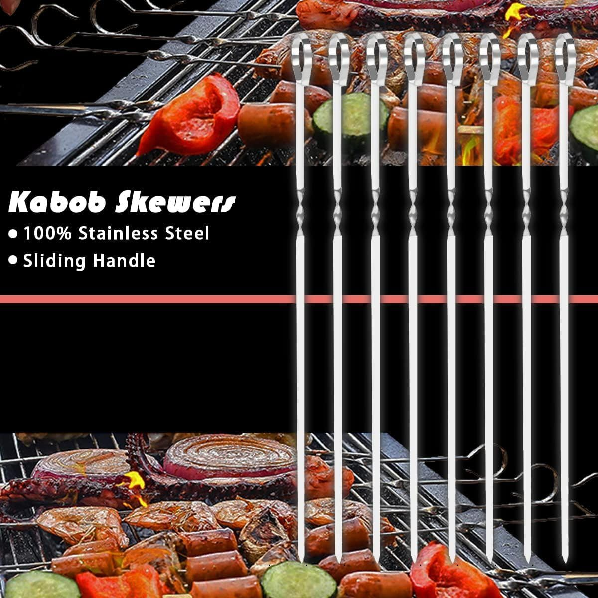 BBQ Accessories Kit - 20Pcs Stainless BBQ Grill Tools Set for Smoker Camping Barbecue Grilling Tools BBQ Utensil Set Outdoor Cooking Tool Set with Canvas Bag Gift for Thanksgiving Day, Christmas image number 1