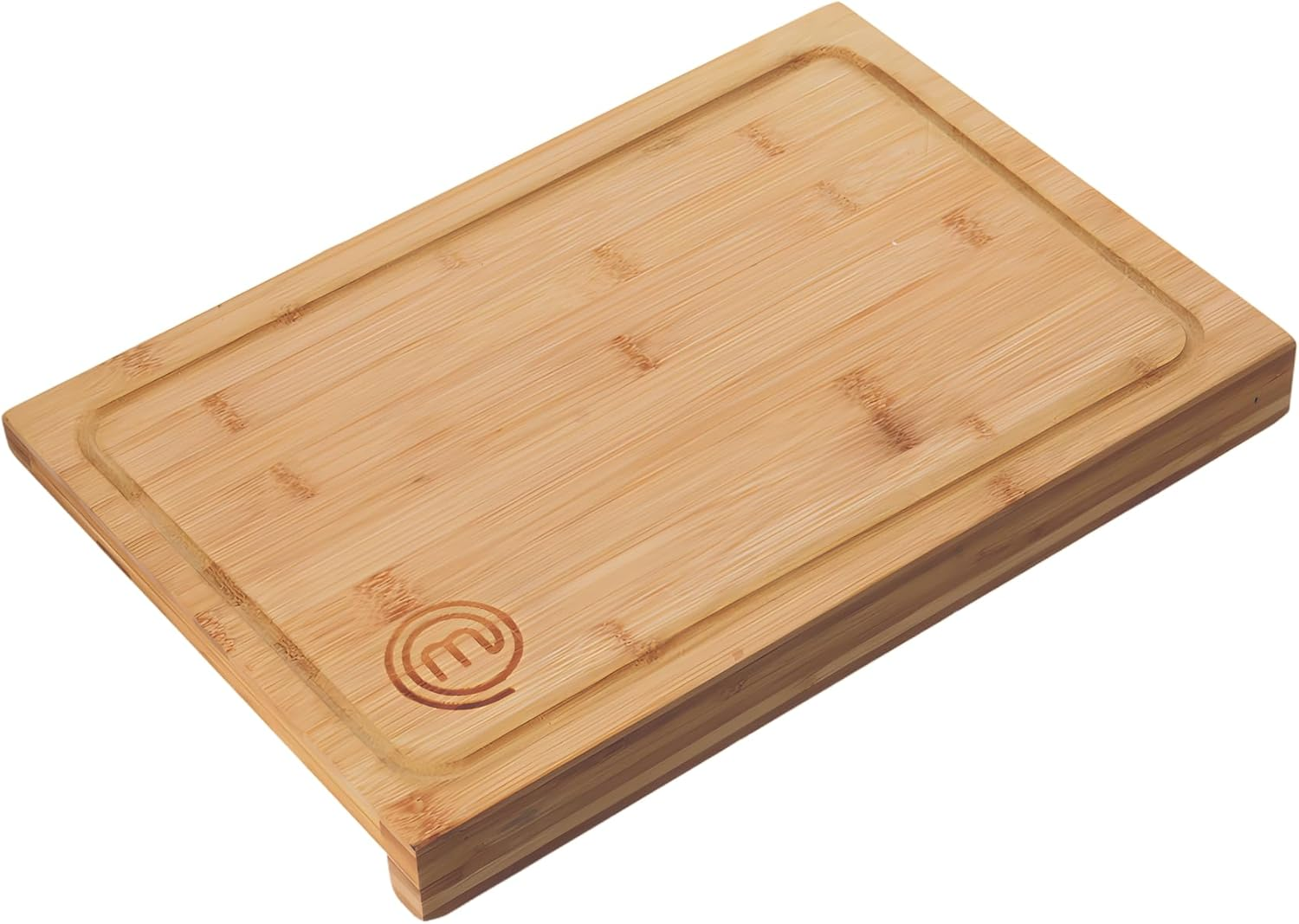 Masterchef Counter Edge Chopping Board Wood, Bamboo Worktop Saver, Large Wooden Chopping Board with Lip, Bamboo Cutting Board, Natural & Sustainable Material, Hygienic & Food Safe for Your Kitchen image number 1