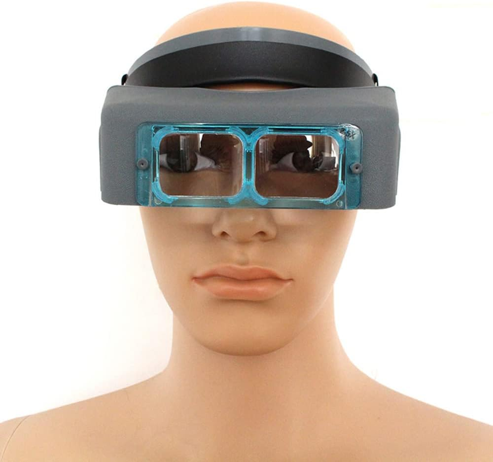 Meichoon Head Magnifier 4 Lenses 1.5X 2X 2.5X 3.5X Hands Free Headband Magnifying Glass for Reading Jewelry Identification Crafts Repair Sewing Cross Stitch Embroidery UC42 image number 5