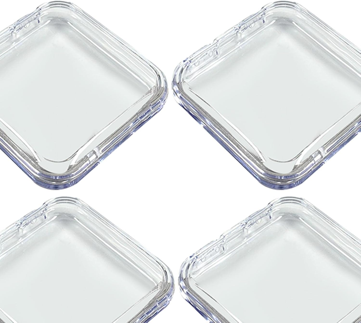 Koolsoo 10X Press on Nail Storage Box Artificial Nail Display Organizer Square Compact Empty Mini False Nail Packaging Box for Nail Salon Home Use, Clear image number 3