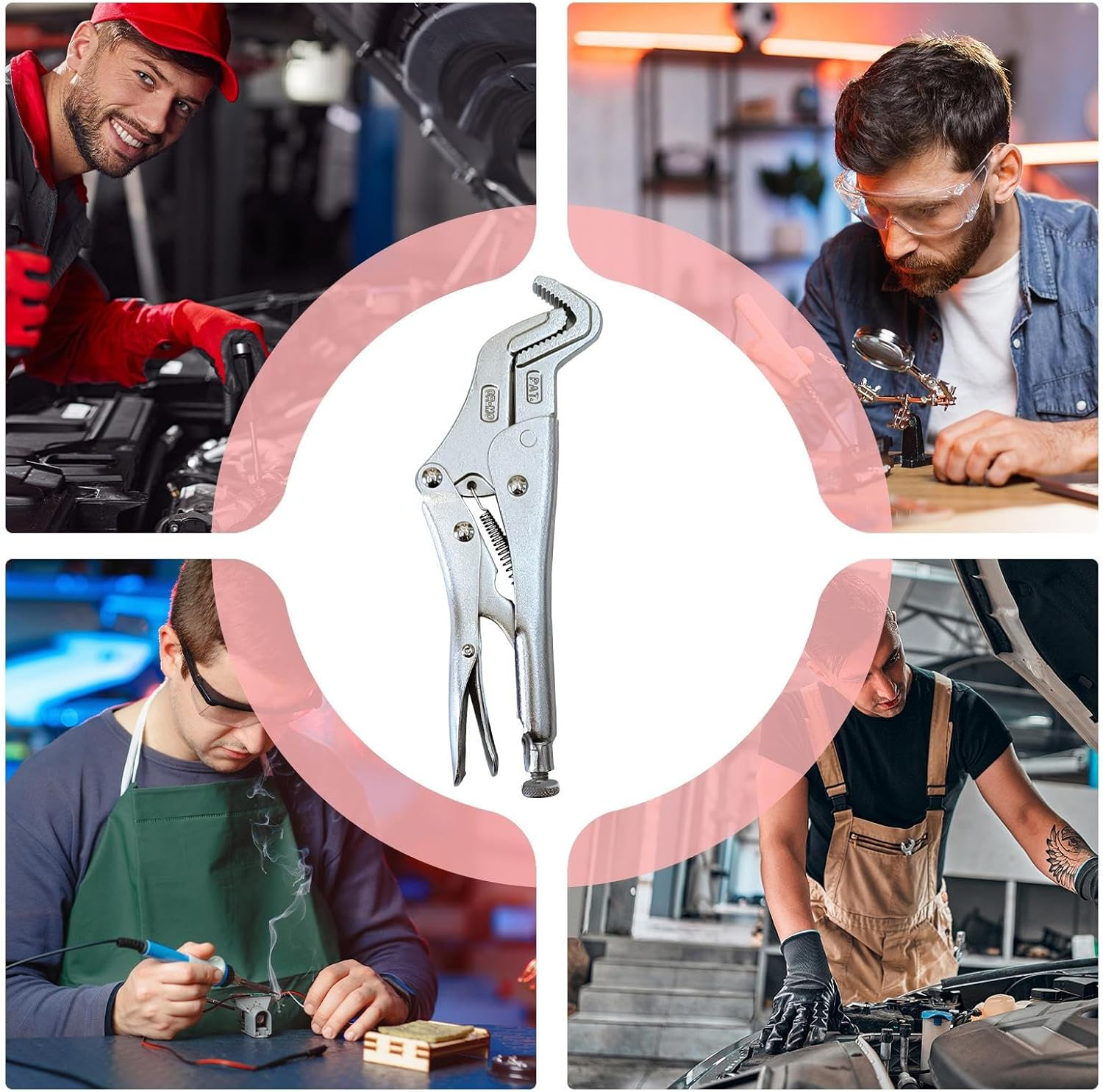 Vice Grip,Heavy Duty Long Nose Locking Pliers | Multifunctional Home Improvement Tools, Mechanic Tool for Auto Repairs, Home Projects image number 3