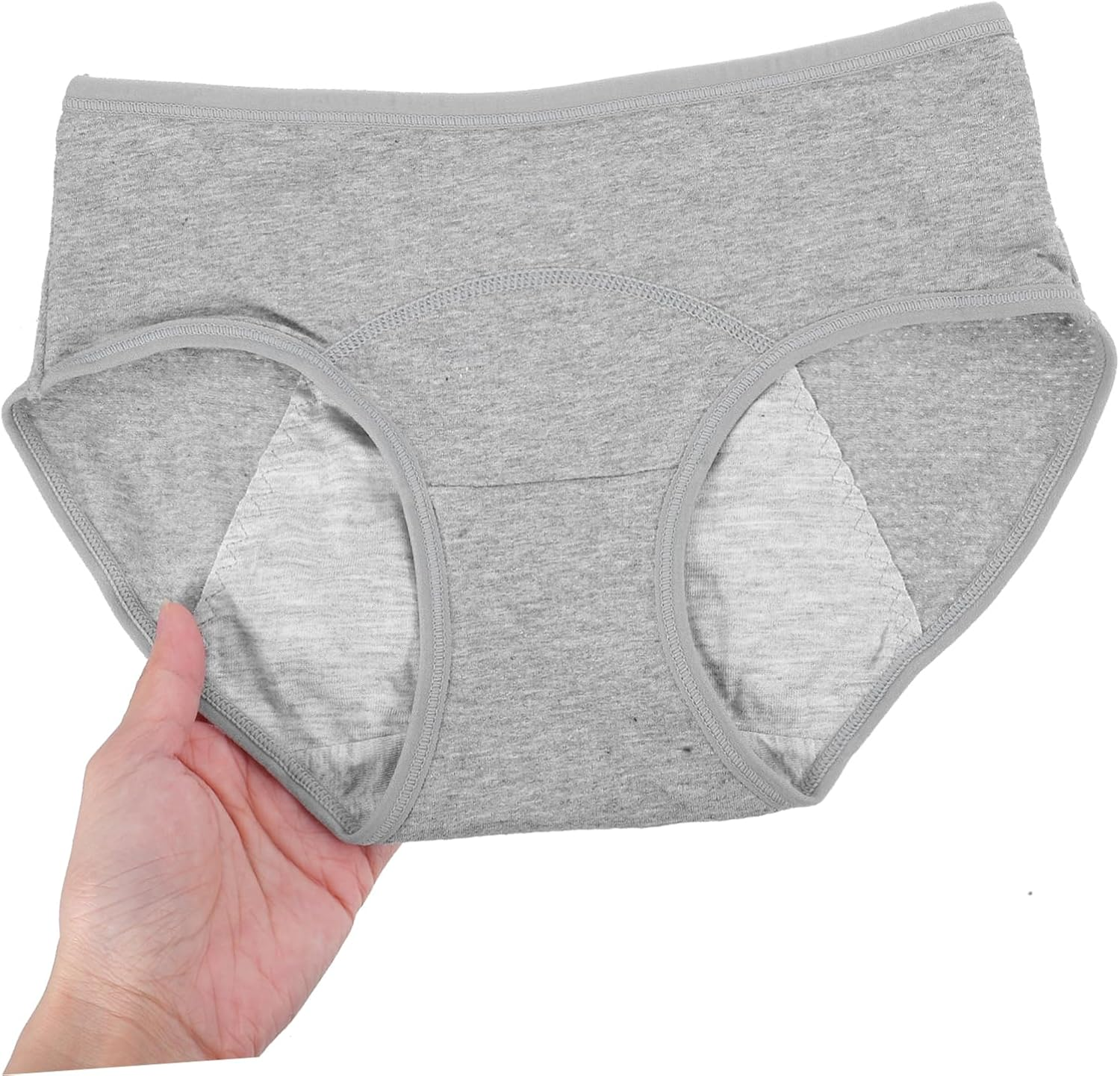 CLISPEED Leakproof Period Briefs for Women Washable Absorbent Underwear Midwaist Heavy Flow Protection Soft Cotton Material for Daily Use image number 3