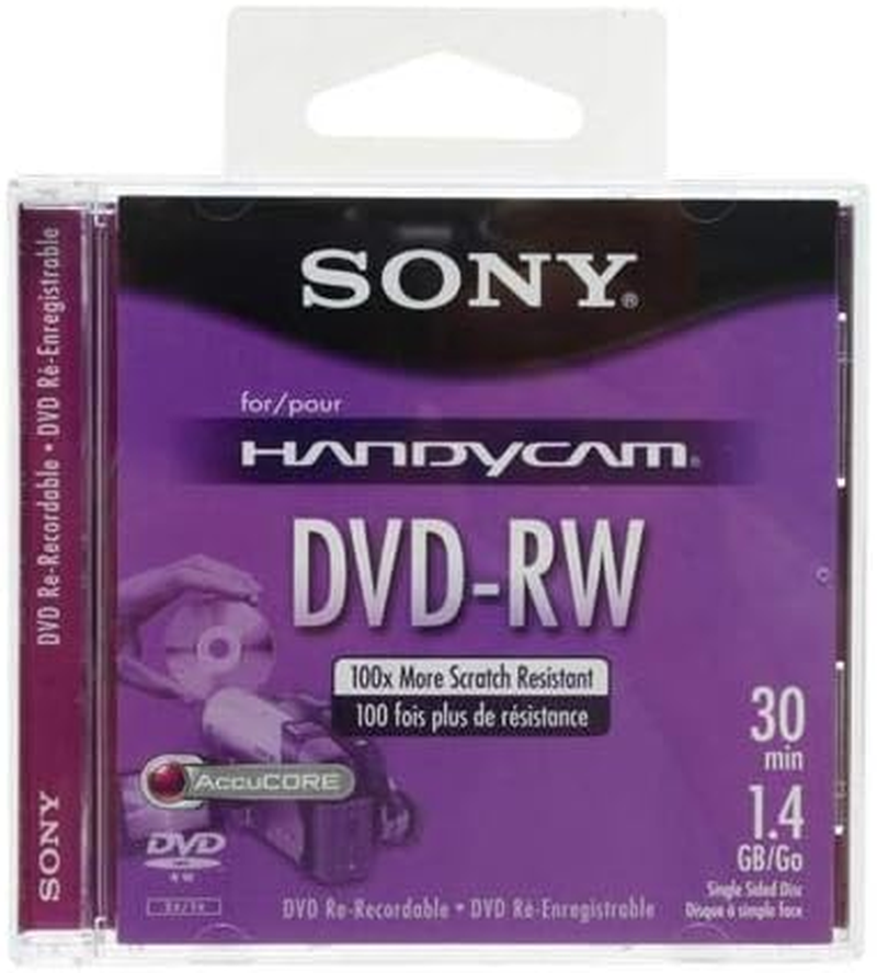 Sony DVD-RW Mini Recordable Disc DISC,DVD-RW,8CM,30M,1.4GB 7107 image number 1
