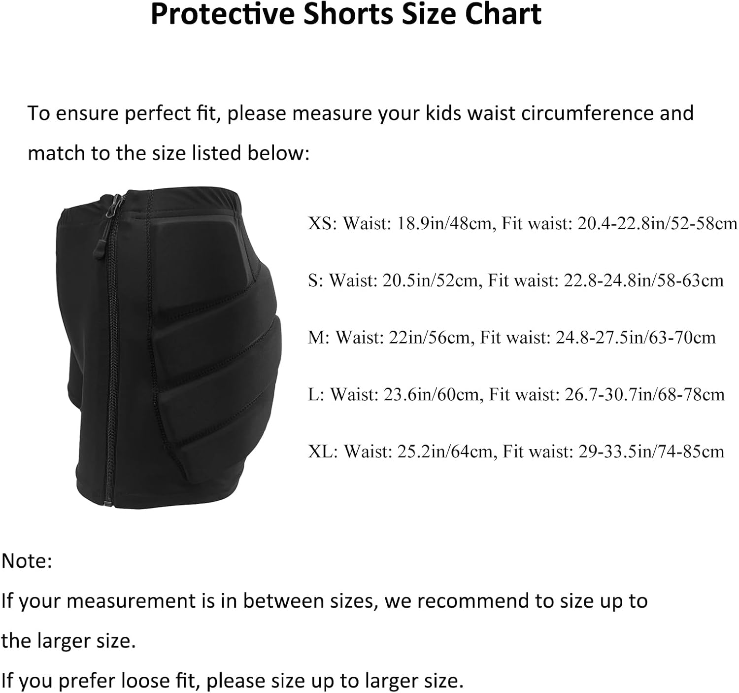 Topeter Protective Padded Shorts for Skating, Snowboard Impact Short Pants for Ski, Hip Butt Protector Pads for Kids image number 4