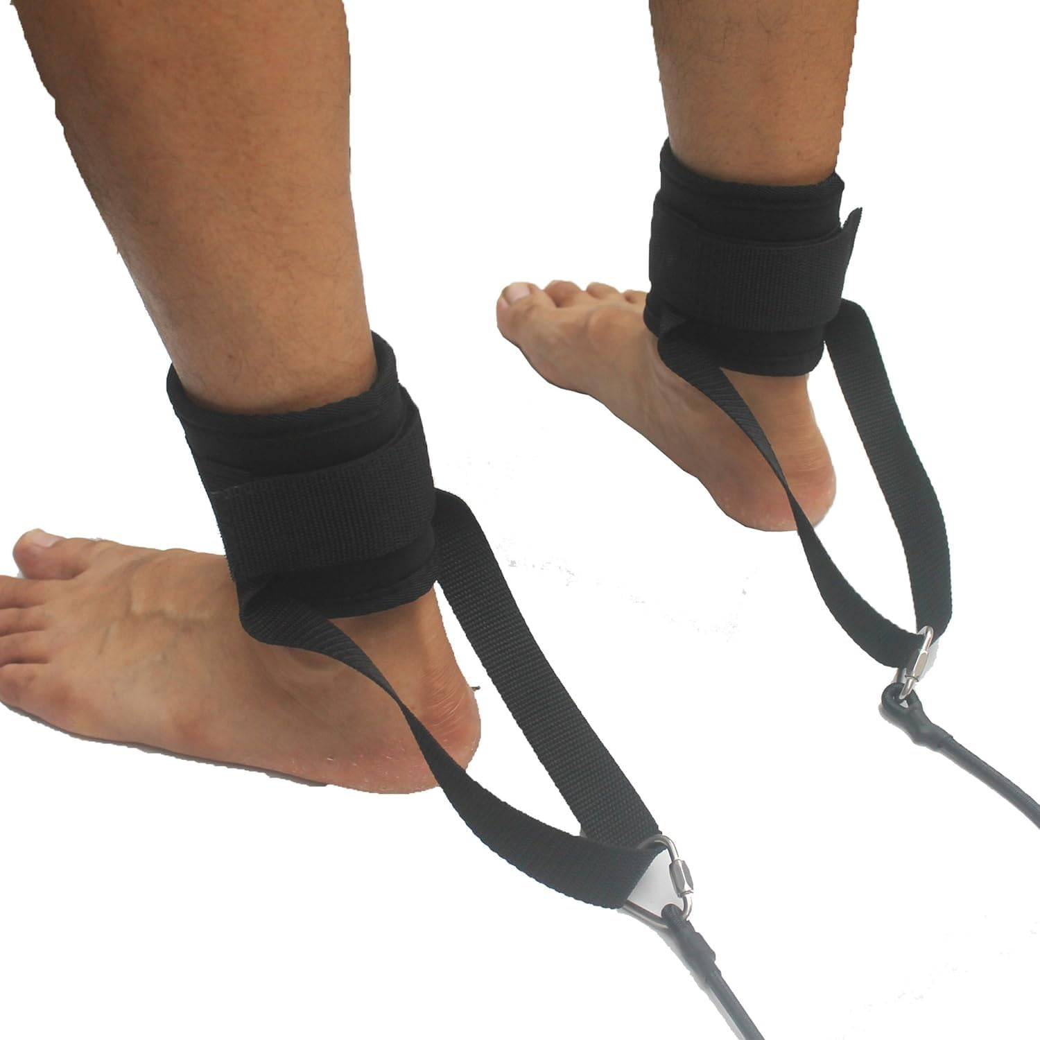 R&B Zone Swim Ankle Strap Stationary Swimmer Swim Lap,Training Leash with Bungee Rope, Aluminum Hook image number 1