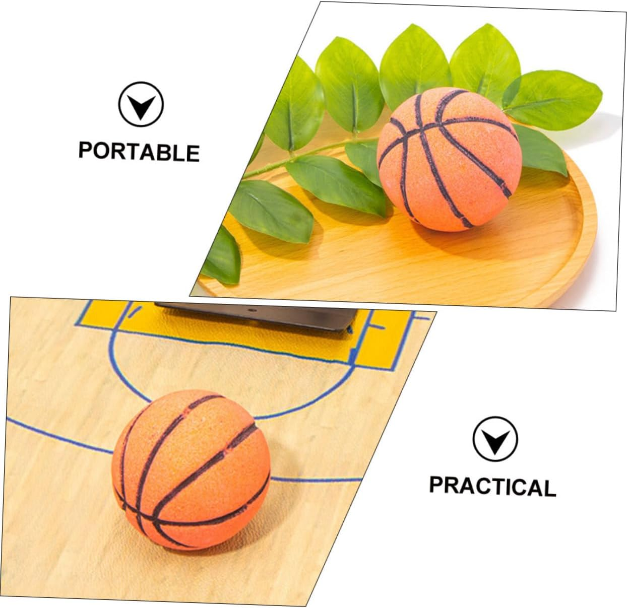 Gatuida 3Pcs Essential Oil Bubble Bath Salt Balls Basketball Shape for Relaxation Bath image number 6
