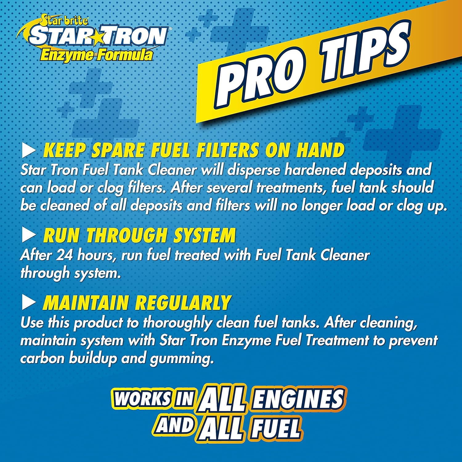 Star Tron Fuel Tank Cleaner Concentrate - Removes Sludge, Varnish & Hydrocarbon from Diesel & Regular Gas Tanks - Treats 500 Gallons image number 3