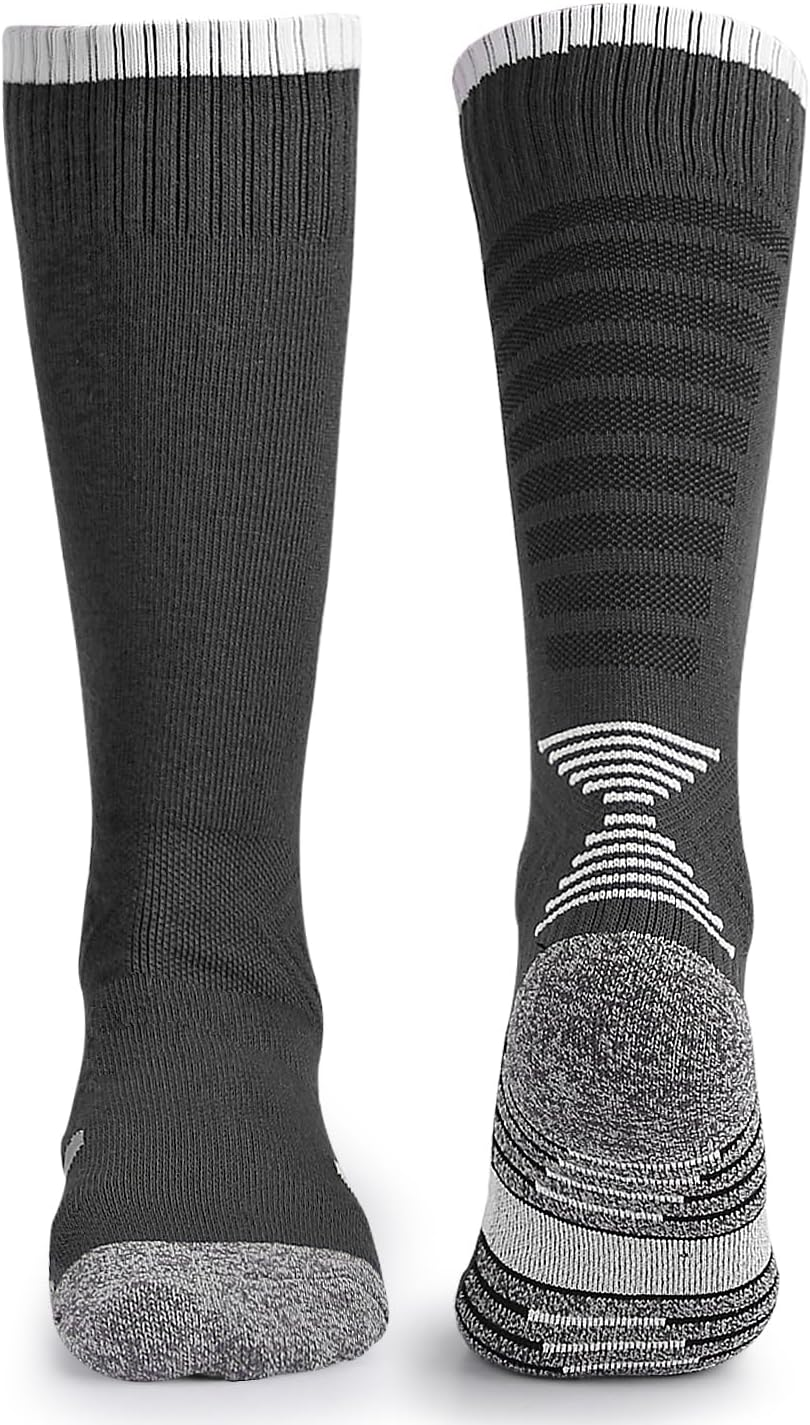 2-Pairs Athletic Soccer Socks for Kids Youth Boys and Girls (7-12 Years Old) - Team Sport Baseball Cushion Breathable Tennis Socks - Pink image number 2