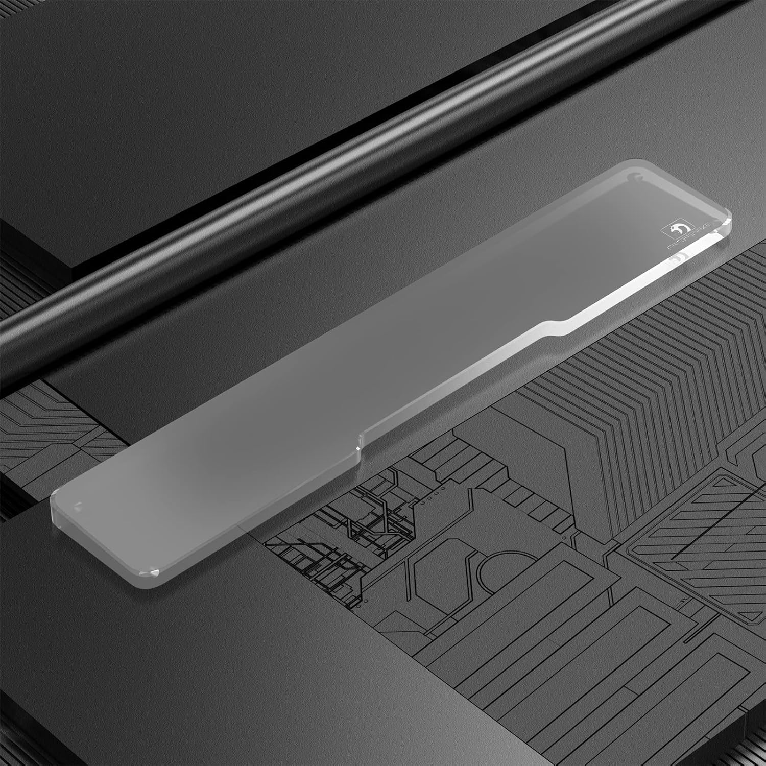 SELORSS Acrylic Keyboard Wrist Rest - Full Size 100% Keyboard- Mechanical Keyboards Ergonomic Palm for Computer Keyboard,Anti-Slip Base,Wrist Pad Laptop,Office & Home-Easy Typing White/Full-Size image number 7