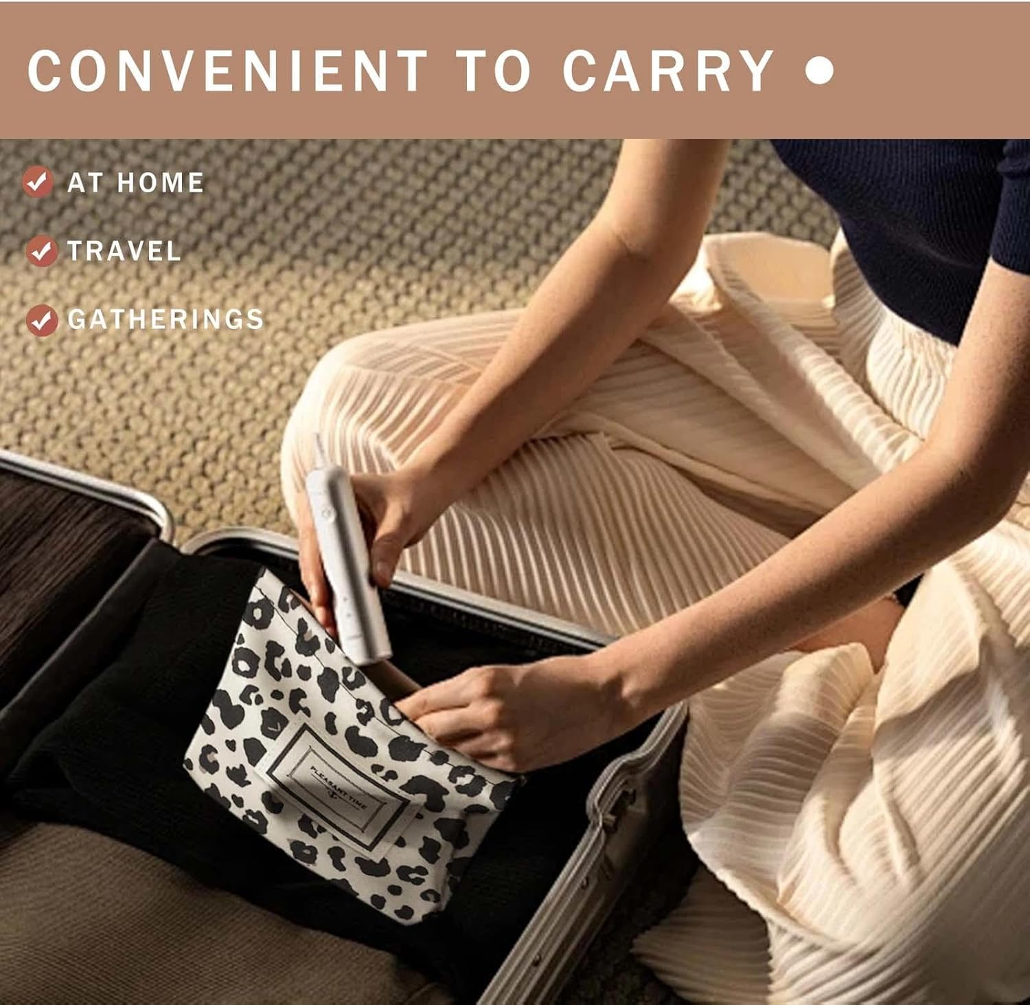 JOOTUEPO Leopard Print Make up Bag, Cosmetic Pouch for Women, Girls Travel Cosmetic and Toiletry Organizer, Sunscreen Pouch for Women Girls image number 5