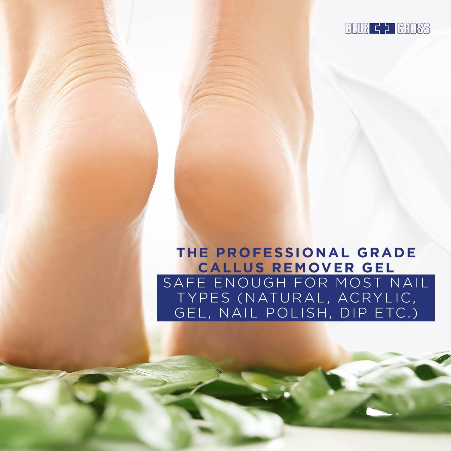Blue Cross Callus Remover Gel for Feet or Heel, Extra Strength Professional Nail Care, File, Shaver, Scrubber & Pumice Stone Alternative for at Home Manicure/Pedicure Results, Pro Size 946Ml, 32Oz image number 1
