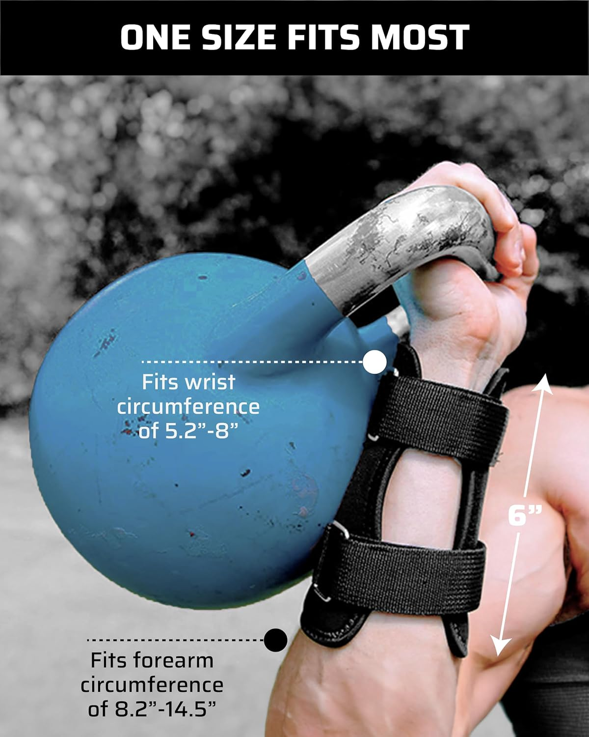 THEFITGUY Kettlebell Wrist Guards, Adjustable Straps for Comfortable Fit, 7Mm Protection - Covers Wrist and Forearm, Wear on Skin and Shirt, Lightweight and Durable (Pair) image number 2