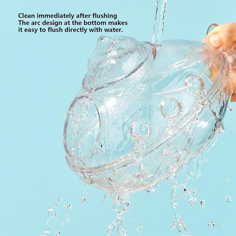 Hamster Bathtub,Transparent Sand Bath Box for Small Pets, Cute Hamster Bathroom & Sleep Pad Nest, Durable Cage Accessory for Hamsters & Small Animals (M) image number 3