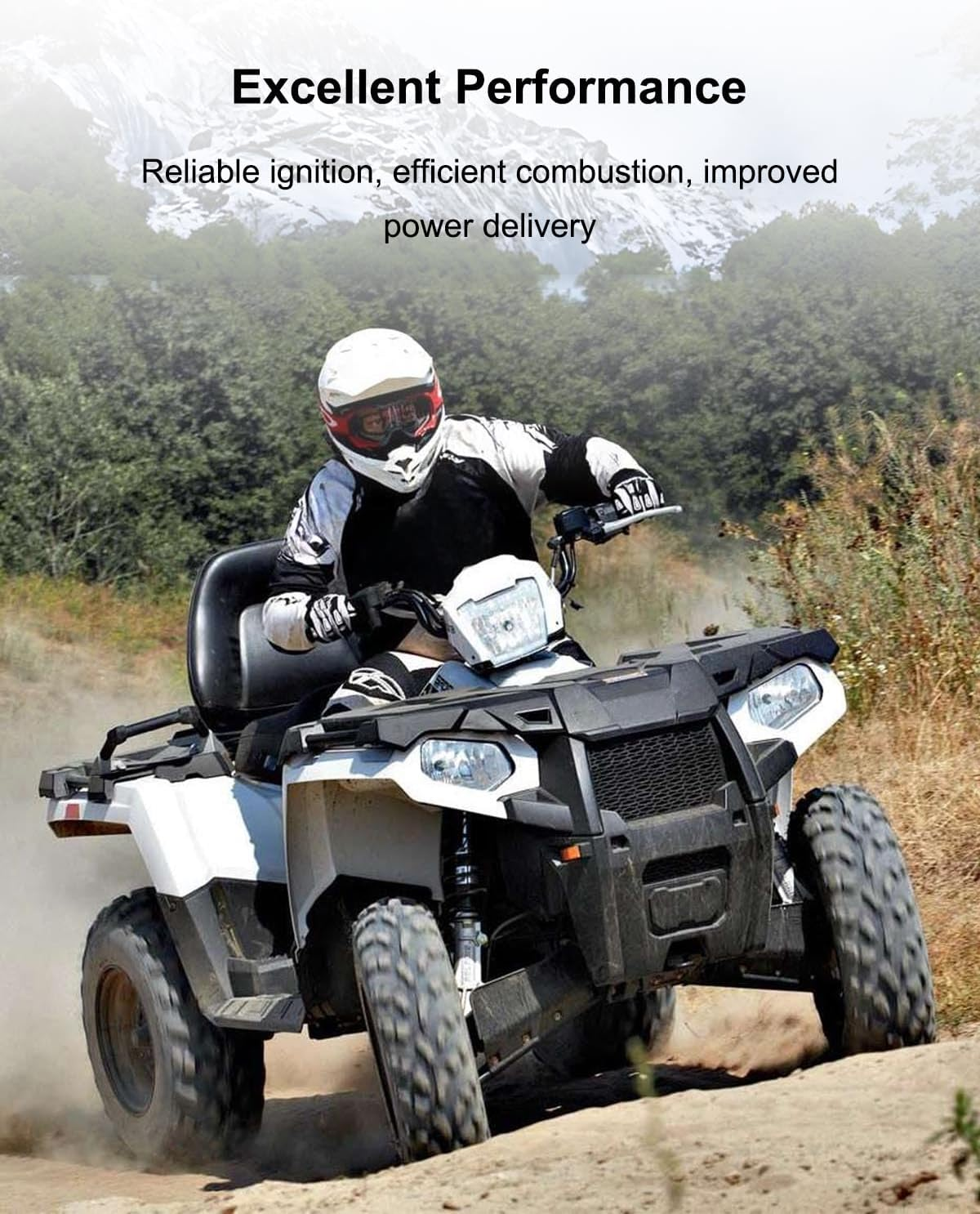 5PCS CDI Box Ignition Coil Kit Fit for Polaris Sportsman 90 Scrambler 90 50 Predator 50 90 2001-2007 with Voltage Regulator Rectifier Spark Plug & Starter Relay Solenoid Replace 0451018 0452187 image number 1