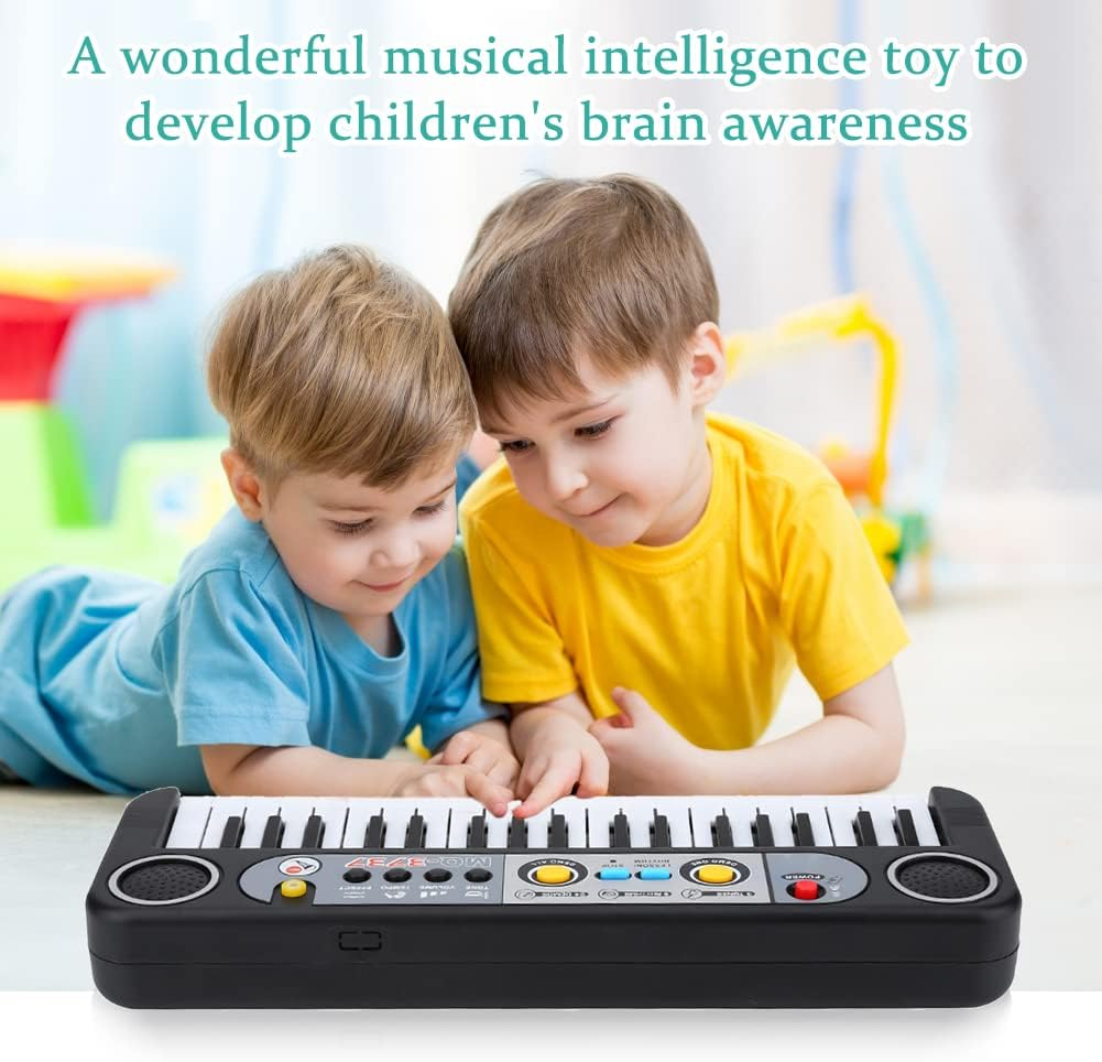 37-Key Electric Piano Keyboard Portable Indoor/Outdoor Playing Digital Key Board Piano Musical Instruments Kids Toy with Microphone, Musical Instruments Toy, Birthday Gift for Kids