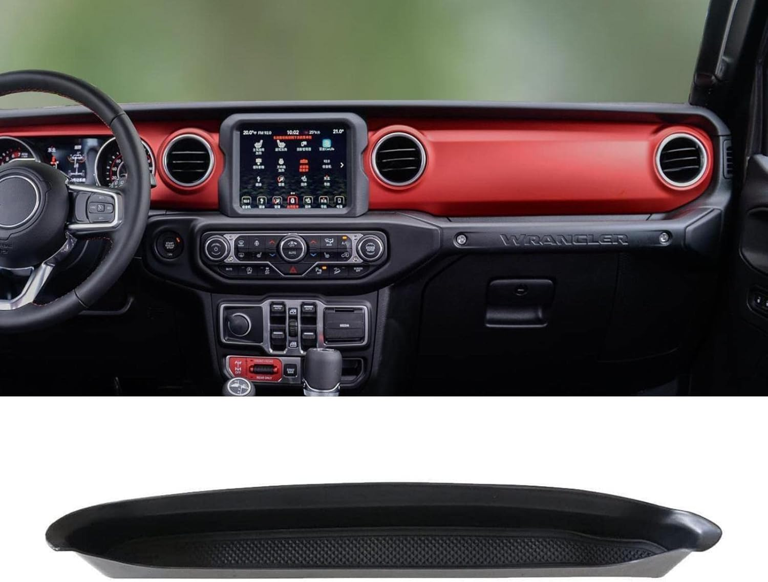 Jeep Wrangler JL Grab Tray Passenger Organizer Storage Compartment Tray Organizer Grab Handle Box Compatible with 2018-2021 Jeep Wrangler JL JLU &2020 Jeep Gladiator JT, Interior Accessories image number 4