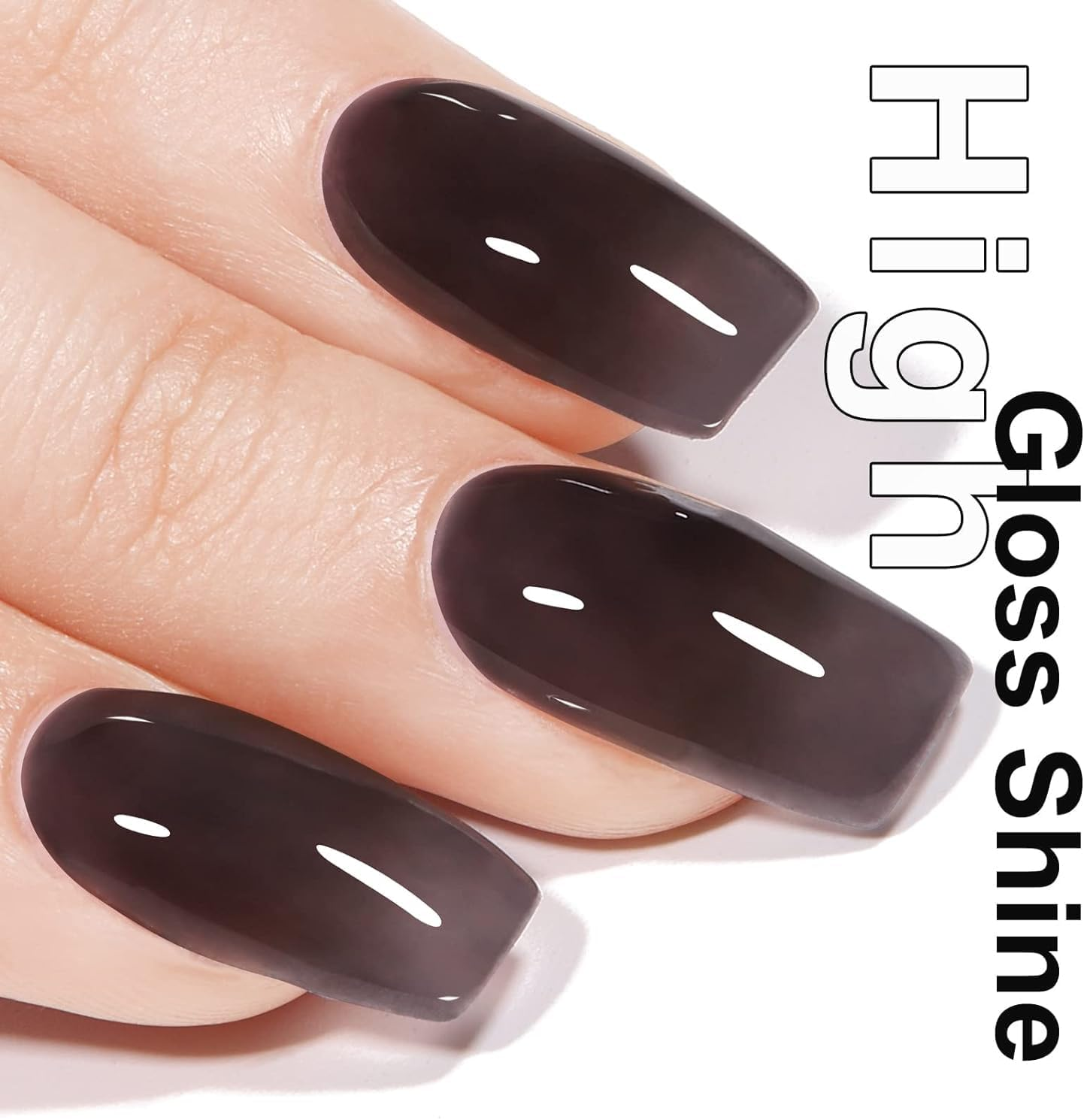 KRISNICE Jelly Crystal Gel Nail Polish Set Wine Burgundy Red Black Translucent Fall Autumn Designs Manicure DIY Home UV LED Soak off Art Gift (CS2-014) - Cs2-004 image number 7