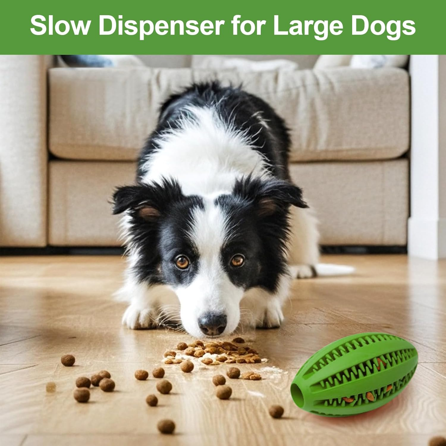 Dog Toy Balls for Large Dogs, 2 Pack 7Cm/2.75" Dog Chew Toys for Slow Feeding Teeth Cleaning, Interactive Pet Ball Toy for Training Fetch Game Relieve Boredom Durable Outdoor Indoor image number 3