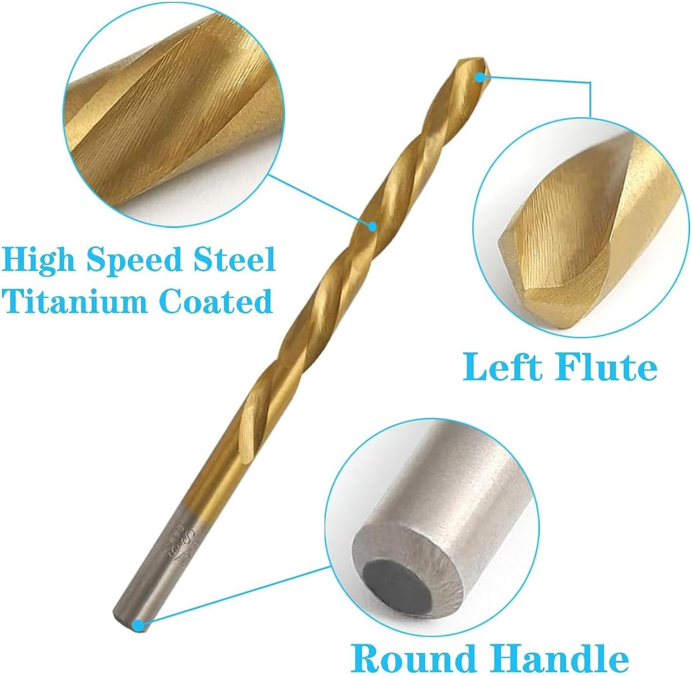 YUENTOEN 10 Piece Screw Extractor Kit, Cobalt HSS Left Hand Drill Bits Set, Ez Out Stripped Screw Set for Removing Broken Bolt and Rounded Nut image number 4