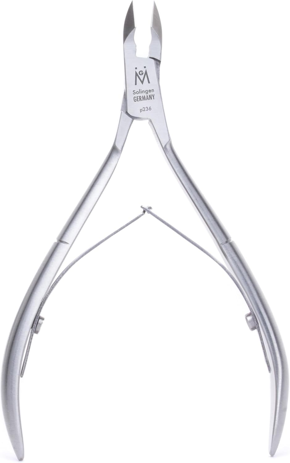 GERMANIKURE Professional Cuticle Nipper in Leather Case, Double Sharpened, Single Spring, Ethically Made in Solingen Germany - Cork Pouch image number 5