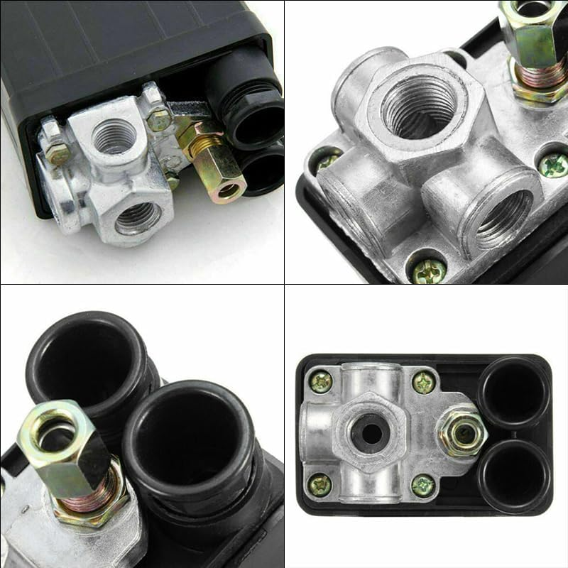 Leoan Co 90-120 PSI 240V Central Pneumatic Air Compressor Pressure Switch Control Valve Replacement Parts Heavy Duty Air Compressor Pressure Switch Control Valve