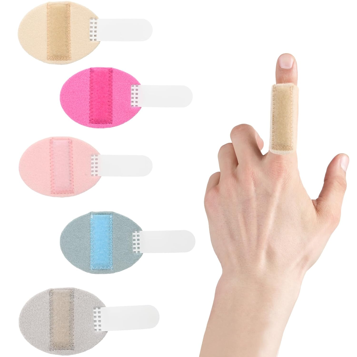 5 Pack Finger Splint Finger Splint, Adjustable Fingers Splints Fingers Stabilizer Finger Support, Finger Straightener Hand Splint Stabilizer for Broken Fingers Arthritis