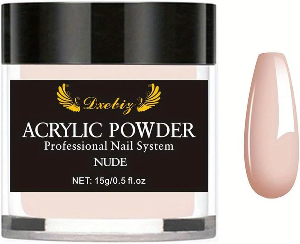Acrylic Powder Long-Lasting 15G (Nude) Professional Acrylic Nail Powder System for Acrylic Nails Extension 3D Nail Art Polymer Powder