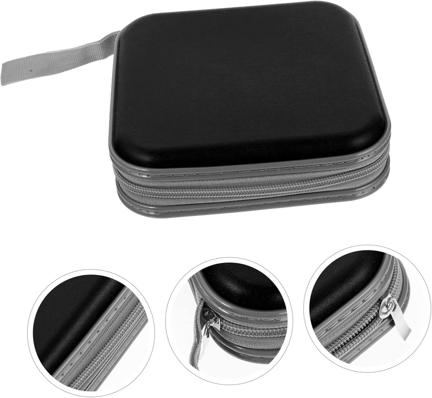 Amosfun 2Pcs Portable CD Storage Case Pocket Large Capacity CD Disc Holder Organiser for Car Travel Use image number 5