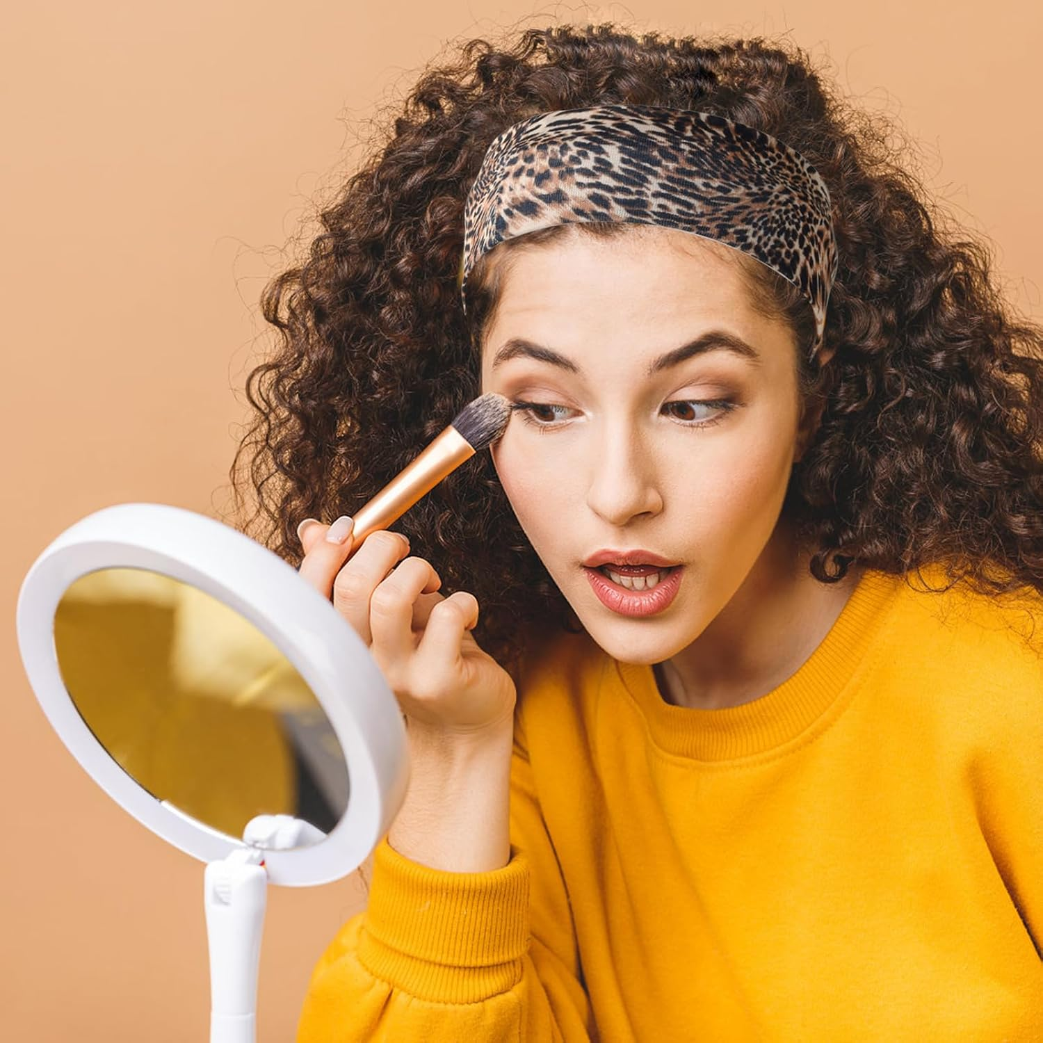 6 Pcs Hair Bands Stretchy Headbands for Women'S Hair,Leopard Hair Bands for Women,Elastic Headband,Womens Headbands,Ladies Wide Headband Head Bands for Women Yoga Sports Hair Accessories image number 5