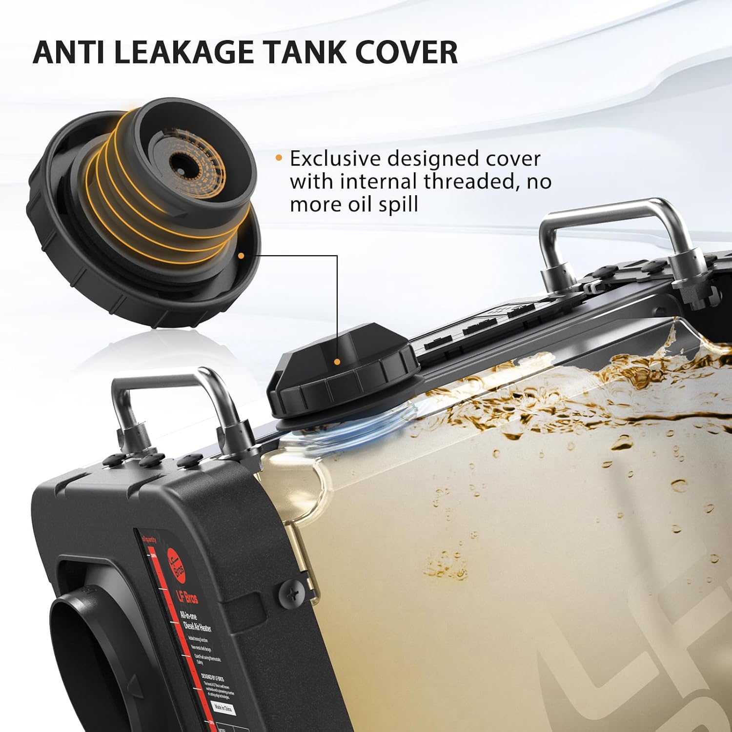 LF Bros 220V/12/24V 5KW Diesel Heater, All-In-One 5L Air Diesel Parking Space Heater with Stylish Design, Come with Remote Control and LCD Screen, Suitable for Home Shop Garage Camper&hellip;