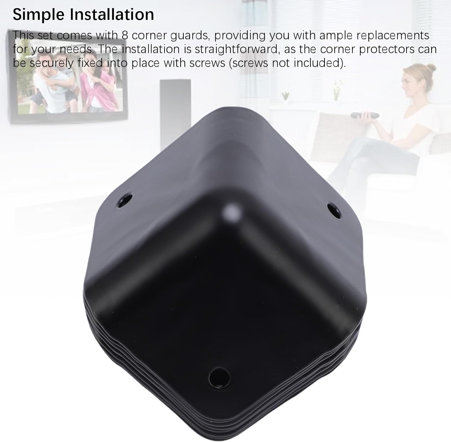 8Pcs Corner Protector, Speaker Cabinet Corners Protector, Amplifier Speaker Edge Safety Guard, Safety Guard Cabinet Furniture Corner Metal Bumpers