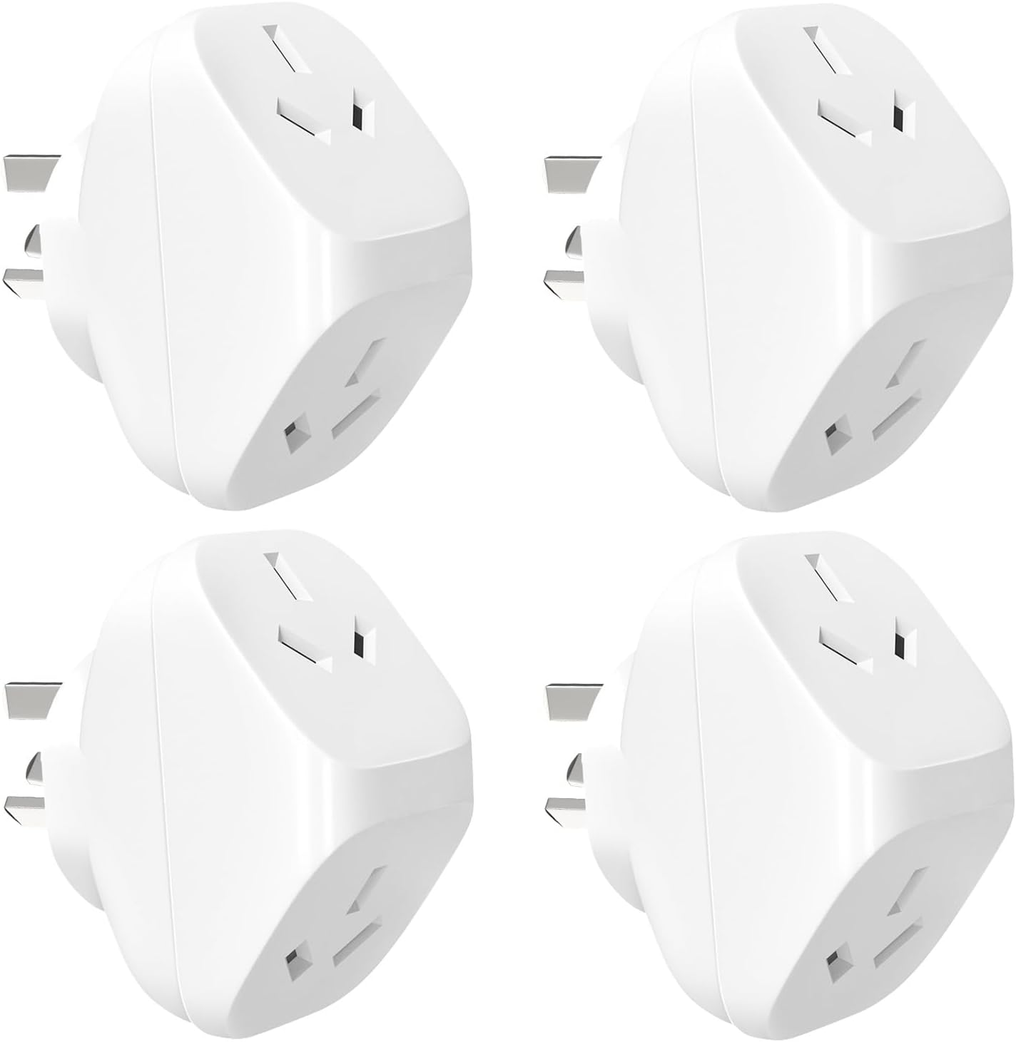 HITRENDS 2 PCS Double Adapter, Outlet Extender, Power Board Australia with No Surge Protector, Multi Plug, Travel Adapter, Cruise Essentials for Home, Hotel, Bedroom