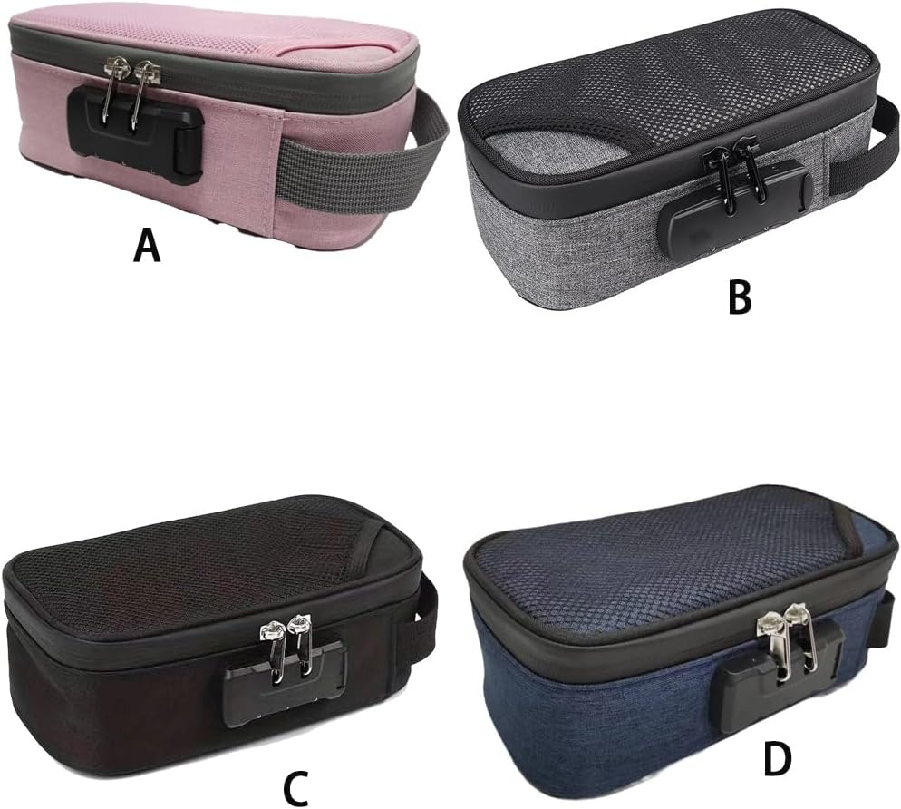 Makeup Organiser Bag Lockable Box for Brushes and Cosmetics Travel-Friendly Makeup Bag Storage Bag with Combination, A - C image number 4