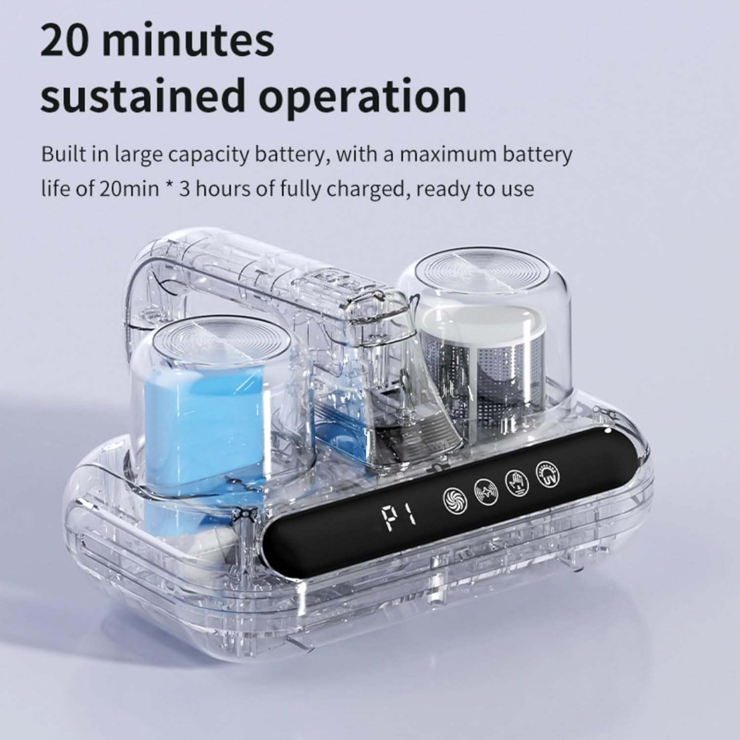 Mattress Vacuum Cleaner, 5-In-1 Handheld Bed Vacuum with 5 Filter Element 16Kpa Strong Suction and Low Noise. Ultrasonic Technology to Clean Dust and Pet Hair from Pillows, Carpets, and Sofas